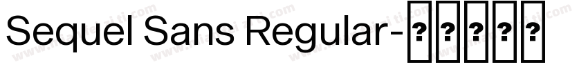 Sequel Sans Regular字体转换